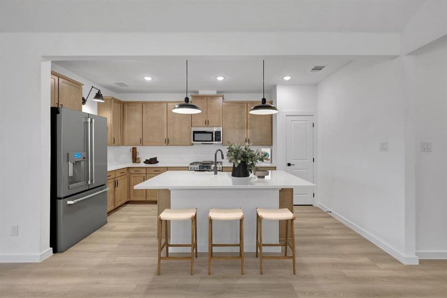 Furnished interior view inside a new home in Aspire at Noble Ridge, Howe (Image 8).