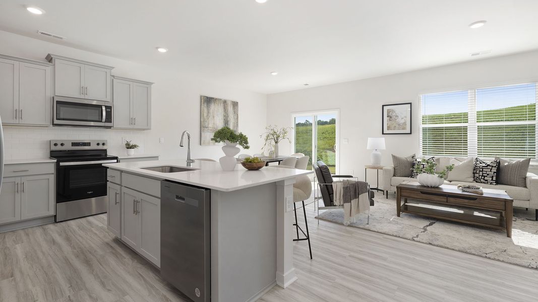 Representative furnished interior of a home built from the Freeport by D.R. Horton in Stanton, Richburg (Image 7).