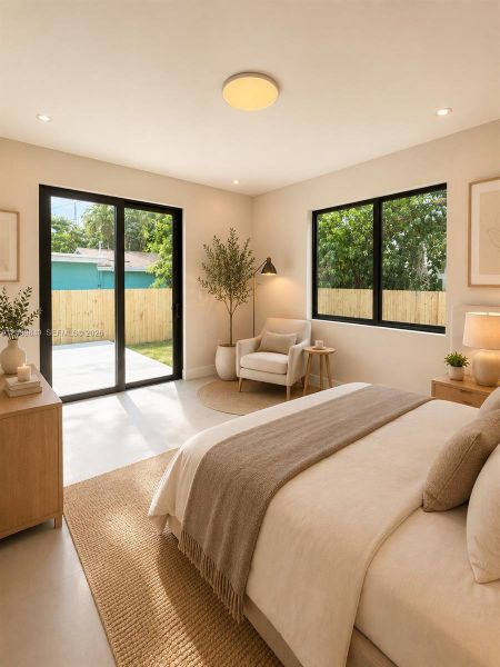 Furnished interior view inside a new home in , Miami (Image 8). Furnished interior view inside a new home in , Miami (Image 8).