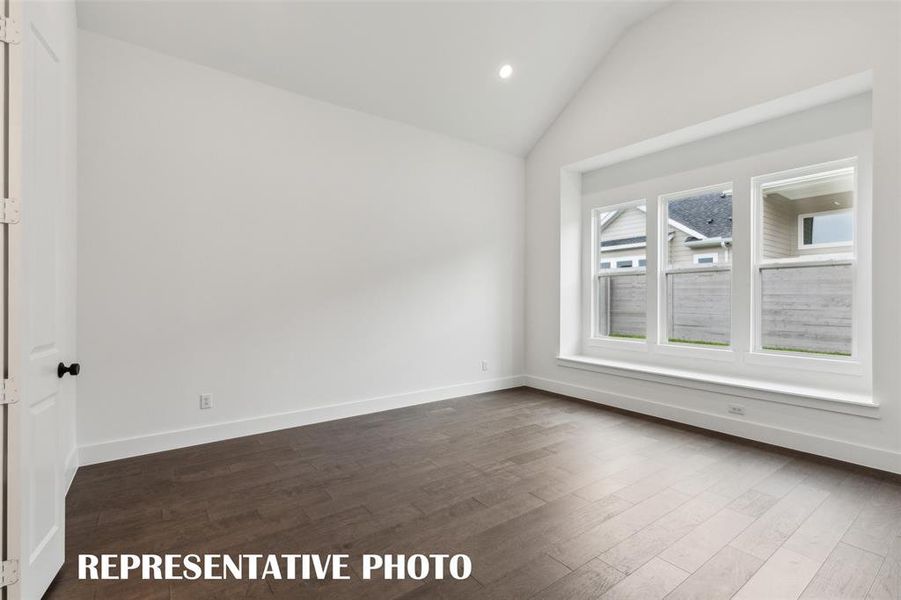 Your dreamy new owner's suite offers a built in window seat perfect for curling up with a good book.  REPRESENTATIVE PHOTO