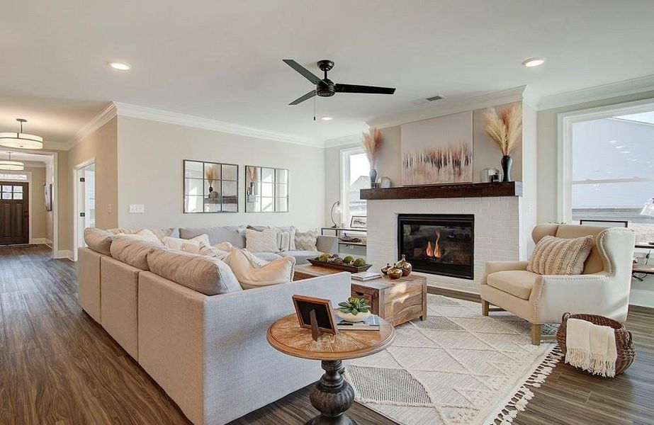 Furnished interior view inside a new home in Courtyards at Traditions, Cumming (Image 4).