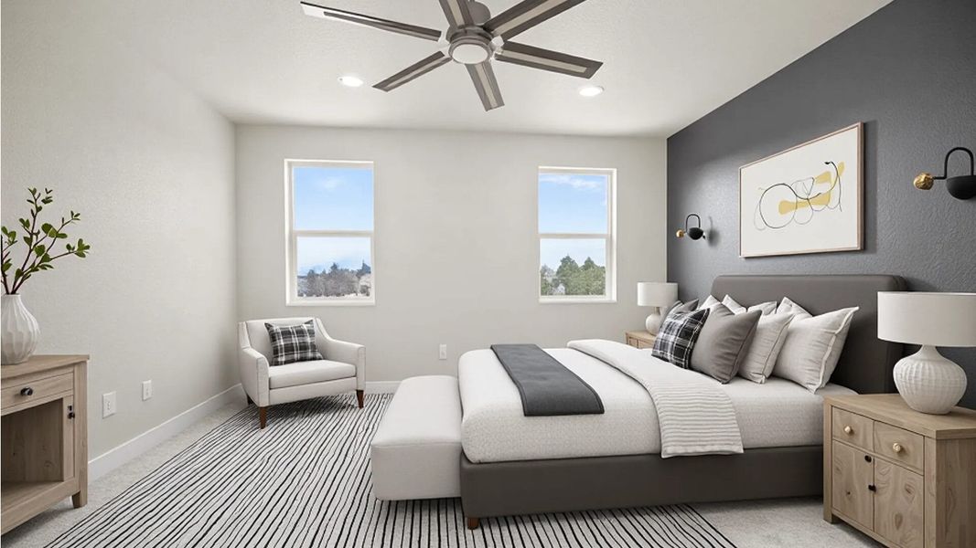 Furnished interior view inside a new home in Pony Park, Colorado Springs (Image 9). Furnished interior view inside a new home in Pony Park, Colorado Springs (Image 9).