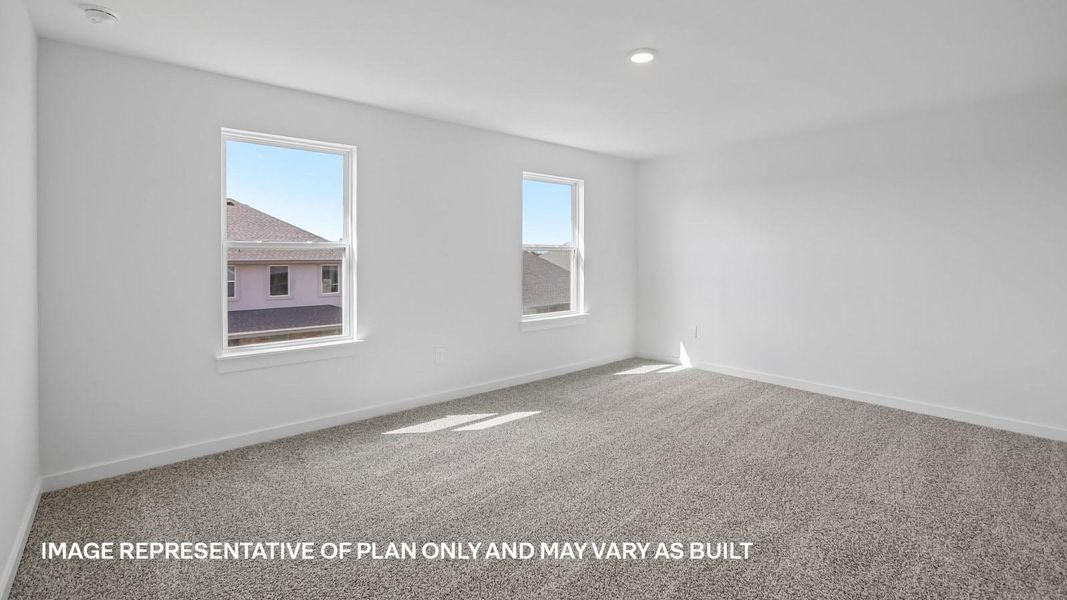 Spacious, unfurnished interior of a new home in Rosenbusch Ranch, Leander (Image 43).