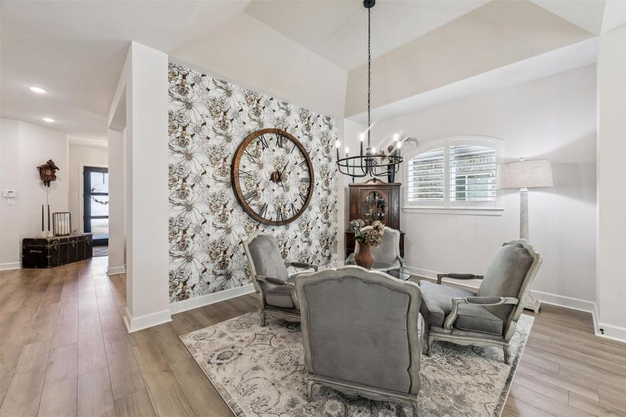 Furnished interior view inside a new home in Pine Trails, Tomball (Image 15). Furnished interior view inside a new home in Pine Trails, Tomball (Image 15).