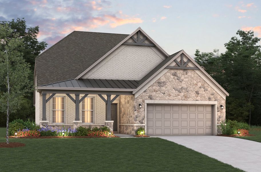Front exterior of a new home in Whitewing Trails, Princeton, TX, highlighting curb appeal (Image 1). Front exterior of a new home in Whitewing Trails, Princeton, TX, highlighting curb appeal (Image 1).