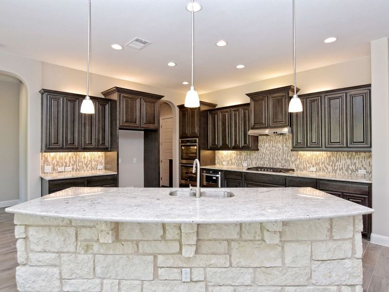 Representative furnished interior of a home built from the San Simeon I by Giddens Homes in Clearwater Ranch, Liberty Hill (Image 236).