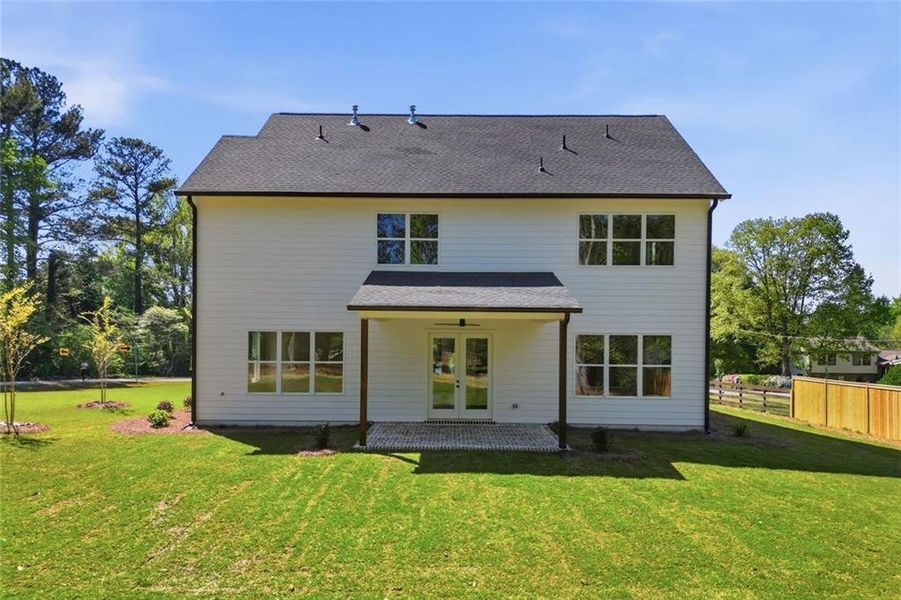 Exterior details and patio area of a home in , Marietta (Image 3). Exterior details and patio area of a home in , Marietta (Image 3).