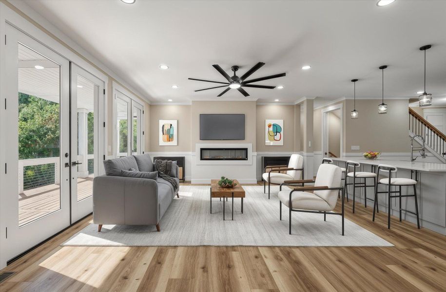 Furnished interior view inside a new home in , Charleston (Image 36).