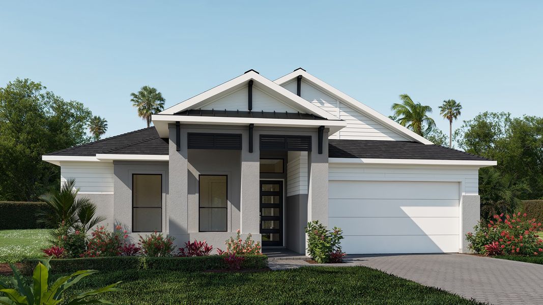 Representative exterior photo of a completed home built from the 2546F by Perry Homes in Reserve at Berry Bay, Wimauma, FL (Image 6).