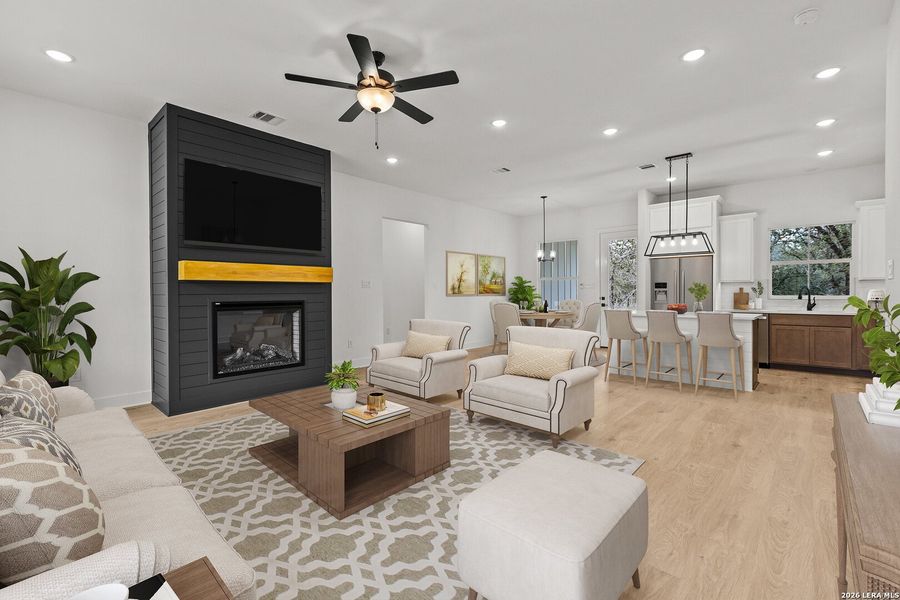Furnished interior view inside a new home in , La Vernia (Image 8). Furnished interior view inside a new home in , La Vernia (Image 8).