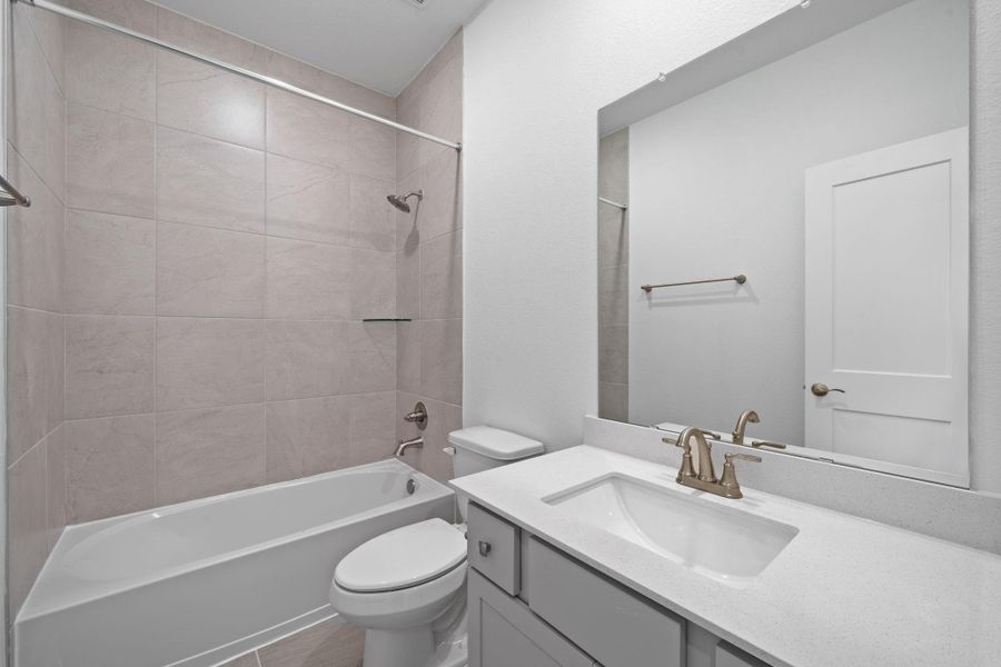 Furnished interior view inside a new home in Meridiana, Manvel (Image 11). Furnished interior view inside a new home in Meridiana, Manvel (Image 11).