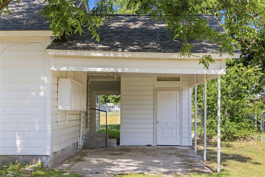 carport and shed