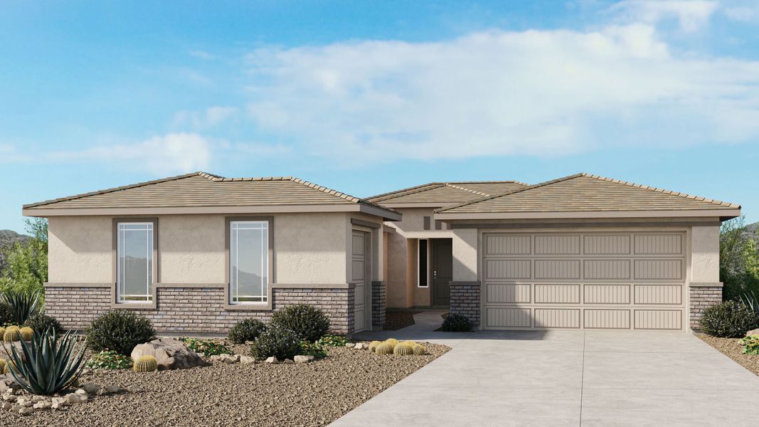 Representative exterior photo of a completed home built from the Cascade by Taylor Morrison in Ladera Trails, Peoria, AZ (Image 3).