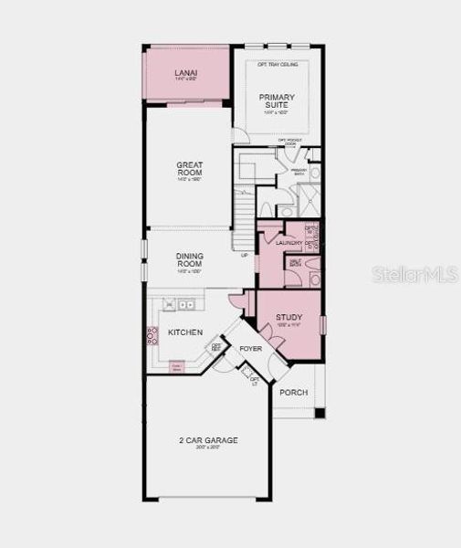 Structural options added include: gourmet kitchen, pocket sliding door, alternate study, shower at bath 2.