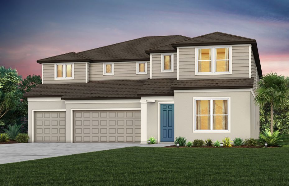 Representative exterior photo of a completed home built from the Roseland by Pulte Homes in Riverwood, Zephyrhills, FL (Image 22).