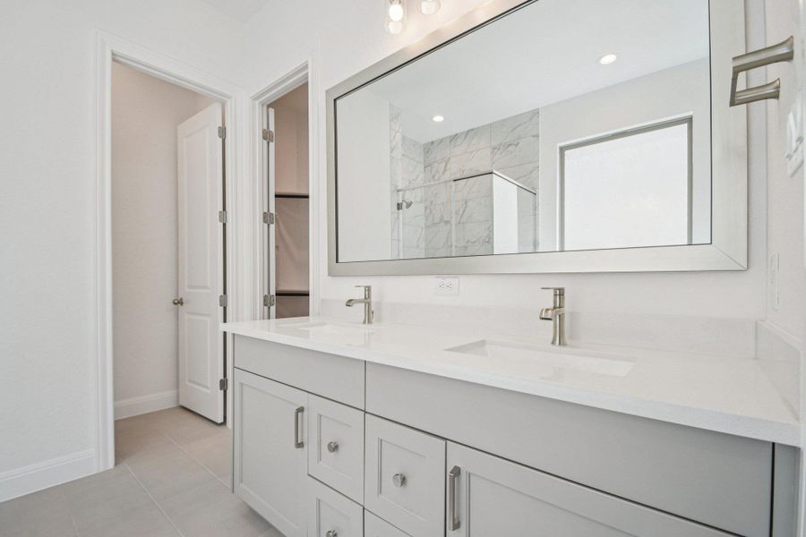 Furnished interior view inside a new home in 6 Creeks, Kyle (Image 12).