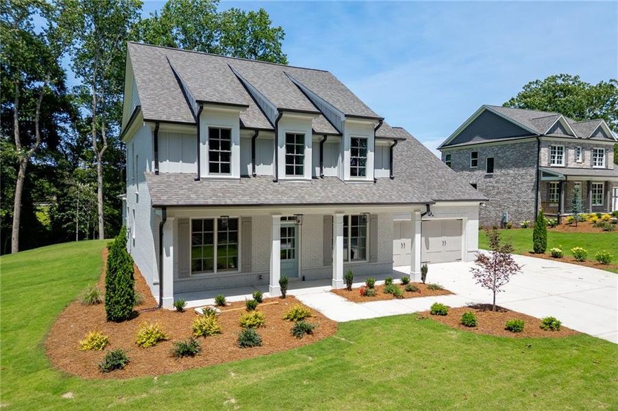 Front exterior of a new home in , Buford, GA, highlighting curb appeal (Image 27).
