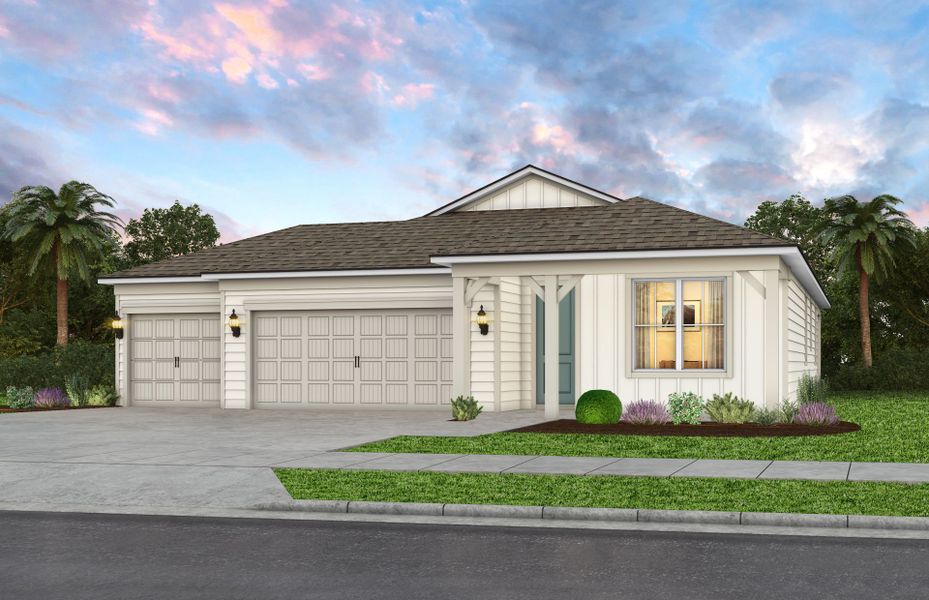 Representative exterior photo of a completed home built from the Highgate Select by Pulte Homes in Joseph Oaks, Jacksonville, FL (Image 18).