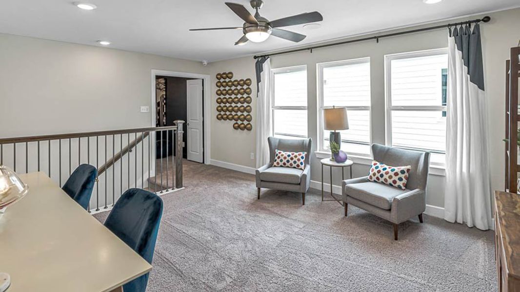 Representative furnished interior of a home built from the Camelia by Taylor Morrison in Trillium 50s, Richmond (Image 27).