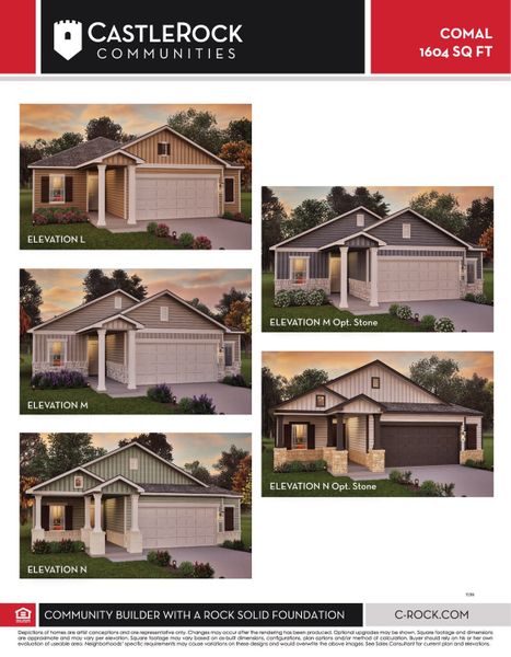 Front exterior of a new home in Paramount, Kyle, TX, highlighting curb appeal (Image 6).