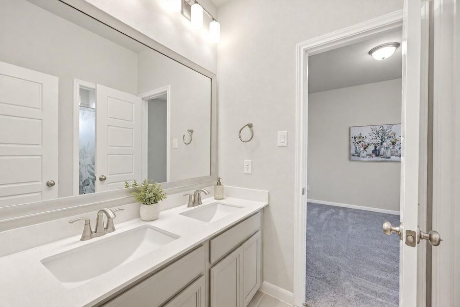 Furnished interior view inside a new home in Dunvale Village - Patio Home Collection, Houston (Image 13).