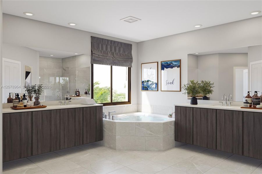 Furnished interior view inside a new home in Parkland Royale, Parkland (Image 7).