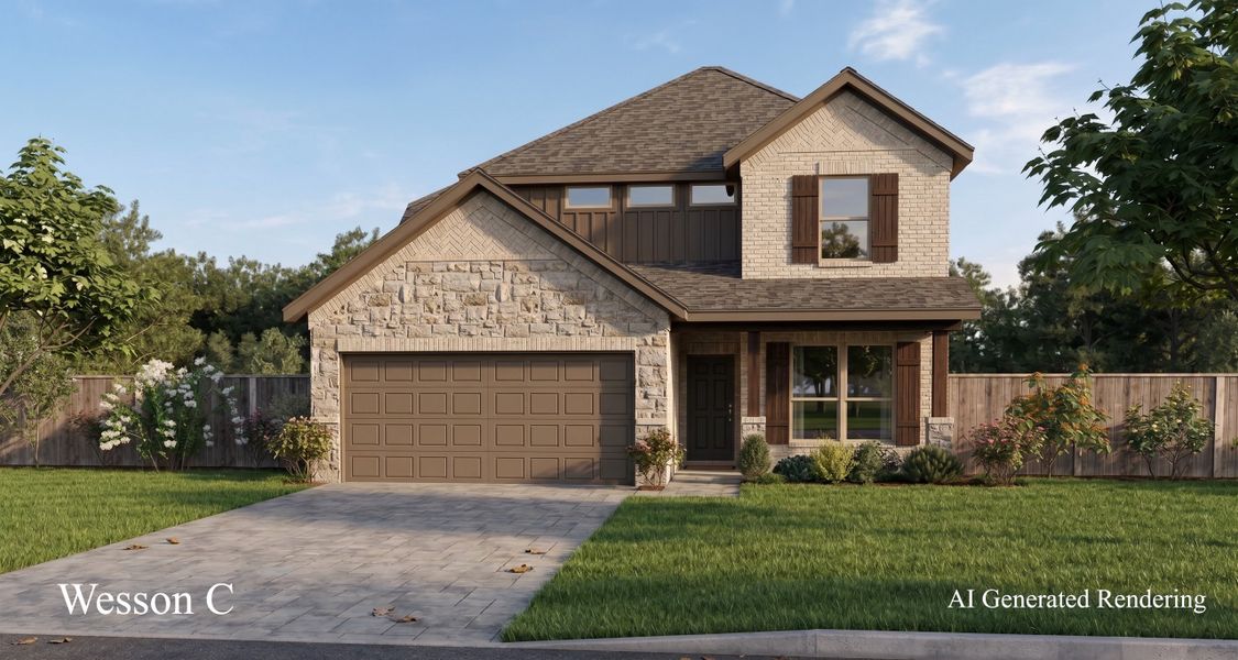 Representative exterior photo of a completed home built from the Wesson by Altura Homes in Mallard Point, Greenville, TX (Image 5).