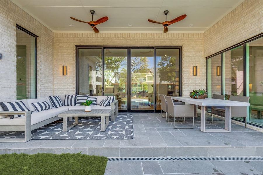 Exterior details and patio area of a home in , Dallas (Image 25).