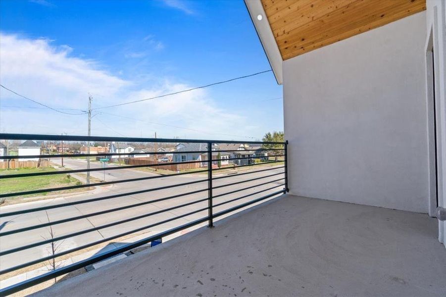 Balcony with a residential view