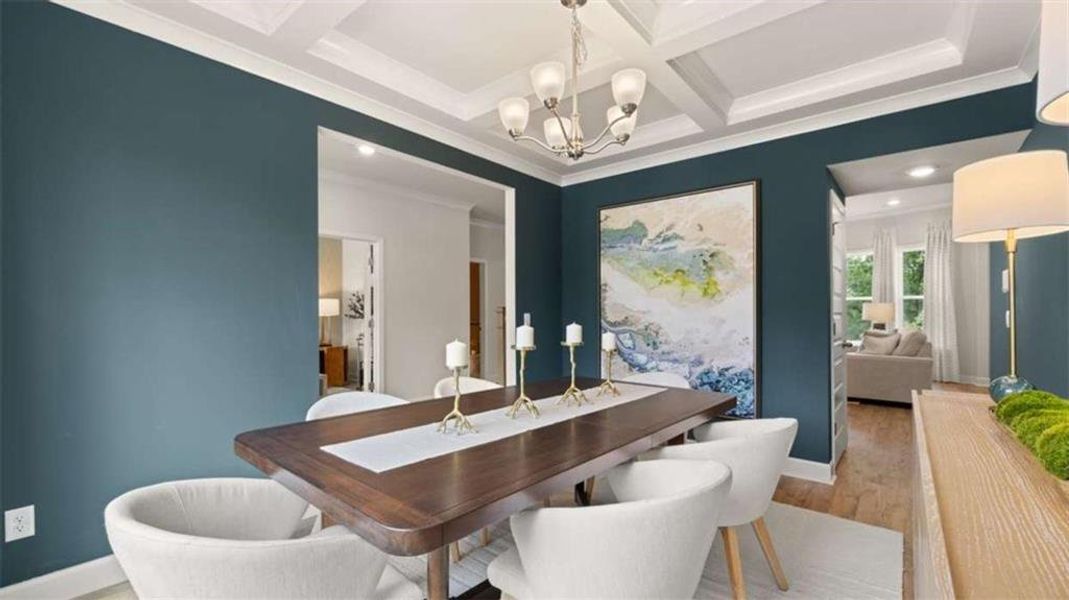 Furnished interior view inside a new home in Heritage Pointe, Senoia (Image 54).