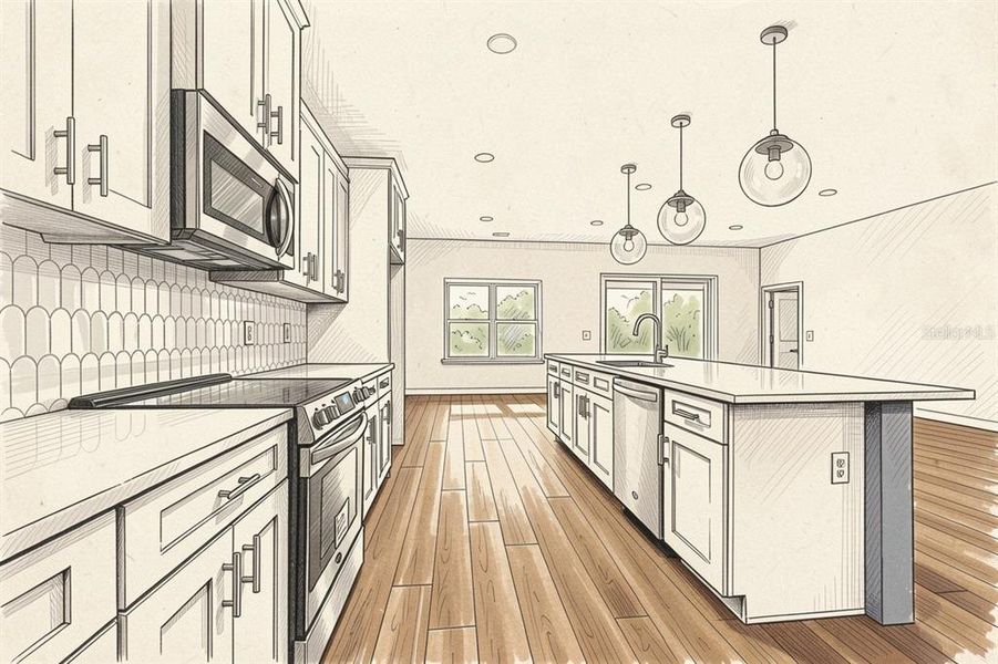 Furnished interior view inside a new home in , Newberry (Image 5).