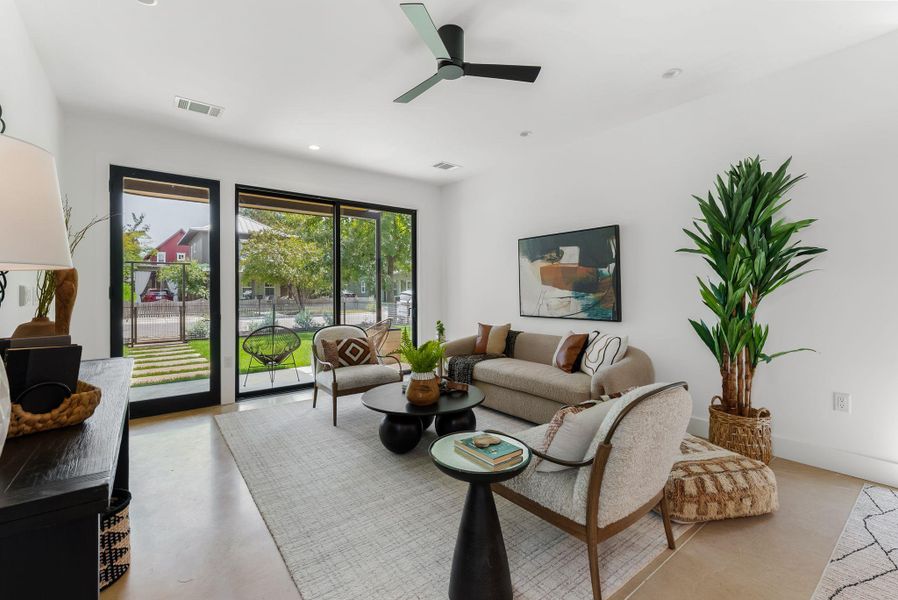 Furnished interior view inside a new home in , Austin (Image 5). Furnished interior view inside a new home in , Austin (Image 5).