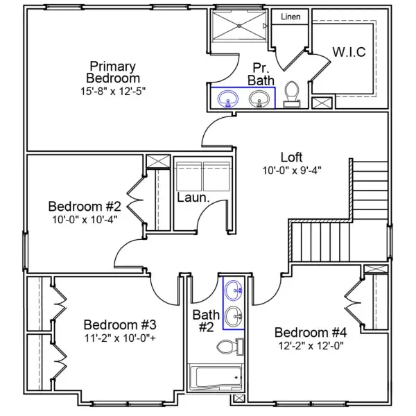 2D floor plan layout of this home in River Tide Farms, Bolivia, NC (Image 4).