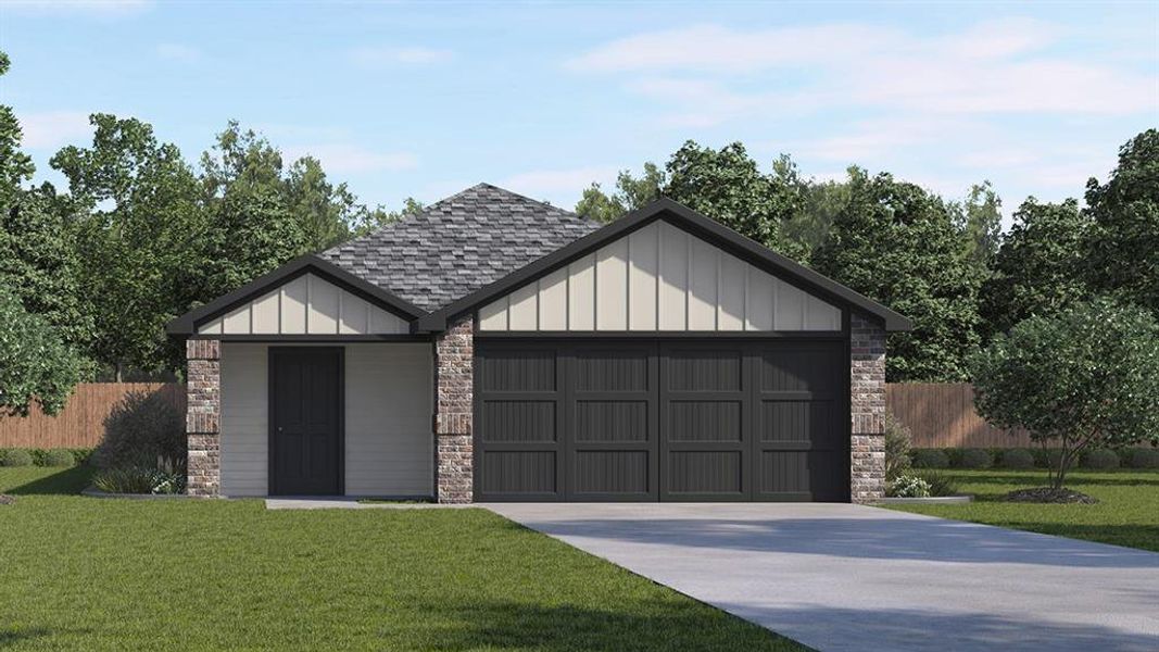 Garage featuring concrete driveway Garage featuring concrete driveway