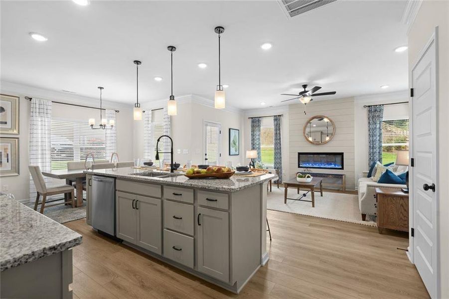 Furnished interior view inside a new home in The Andros, Dalton (Image 9).