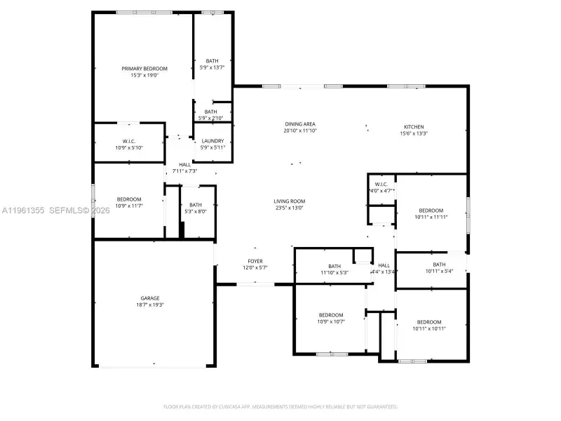 2D floor plan layout of this home in , Cutler Bay, FL (Image 4).