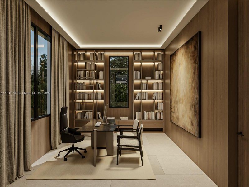 Furnished interior view inside a new home in , Coral Gables (Image 5).