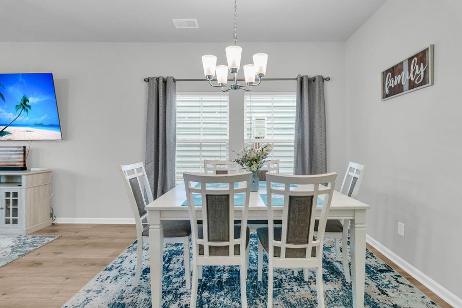 Furnished interior view inside a new home in Sweetgrass at Summers Corner, Summerville (Image 18).