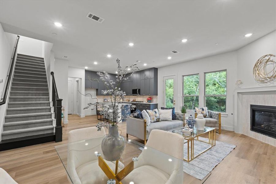 Furnished interior view inside a new home in , Lake Dallas (Image 11). Furnished interior view inside a new home in , Lake Dallas (Image 11).