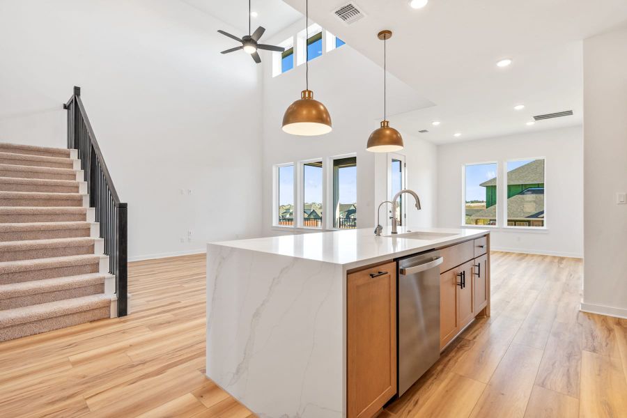 Furnished interior view inside a new home in Lariat, Liberty Hill (Image 9).