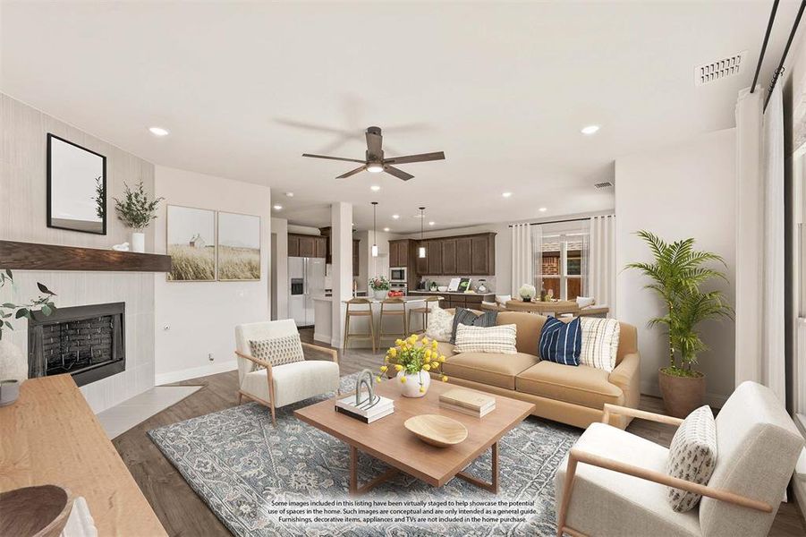 Furnished interior view inside a new home in Hulen Trails Classic 50, Fort Worth (Image 10). Furnished interior view inside a new home in Hulen Trails Classic 50, Fort Worth (Image 10).