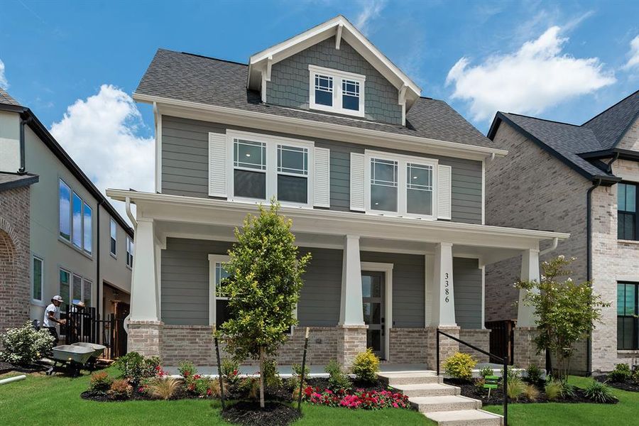 Front exterior of a new home in Fields - 40' Lots, Frisco, TX, highlighting curb appeal (Image 22).