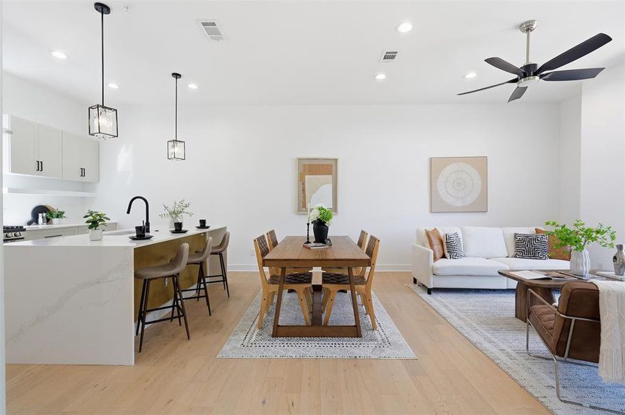 Furnished interior view inside a new home in , Dallas (Image 10).