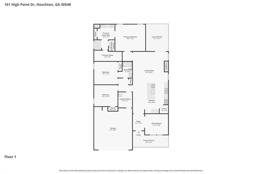 2D floor plan layout of this home in Aberdeen, Hoschton, GA (Image 5).