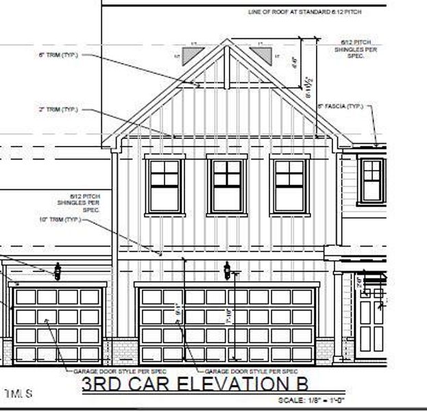 LRE 019 elevation 3-car