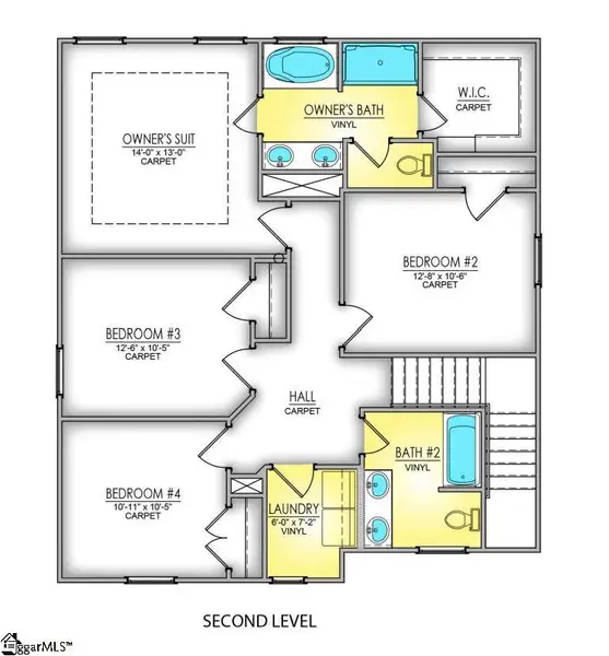 2D floor plan layout of this home in Halton Oaks, Spartanburg, SC (Image 6). 2D floor plan layout of this home in Halton Oaks, Spartanburg, SC (Image 6).