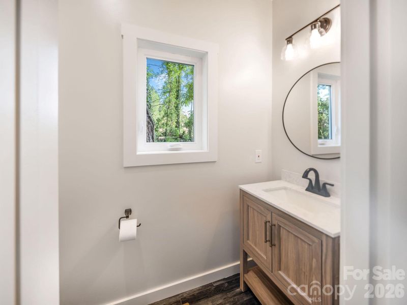 Main level half bath