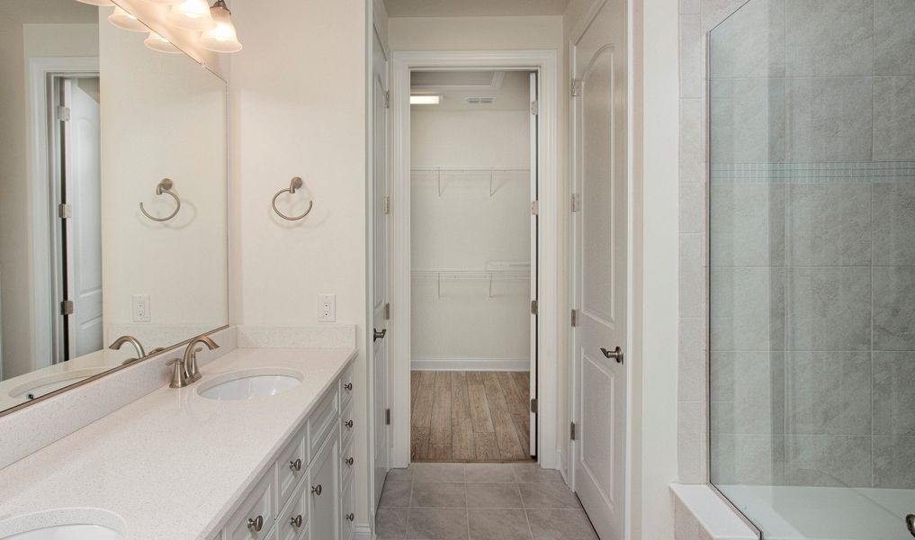 Owner's bath with large shower