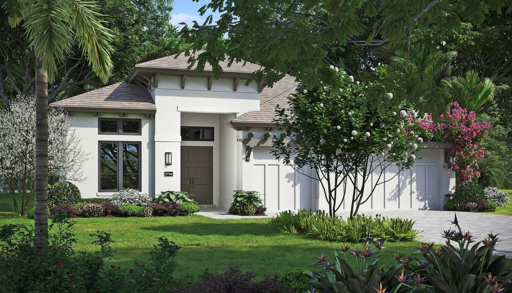 2D floor plan layout for the Indigo by GHO Homes in Seaglass, Vero Beach, FL (Image 85).