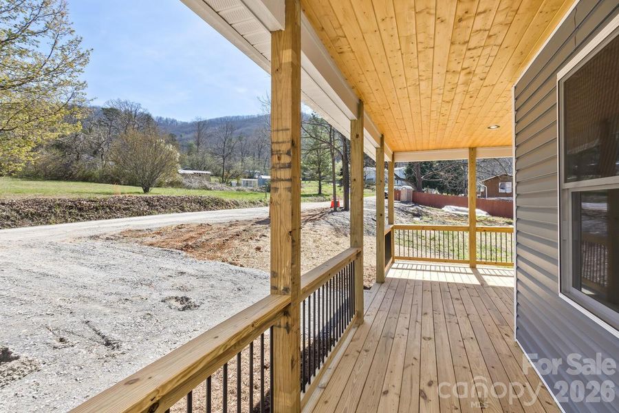 Exterior details and patio area of a home in , Asheville (Image 11).